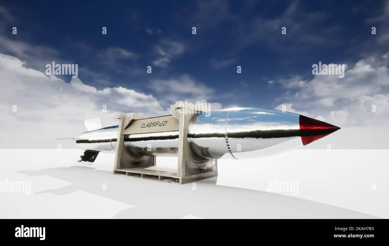 Nuclear Missile, Nuclear Warhead, White Background 3d قنابل نويية Stock ...