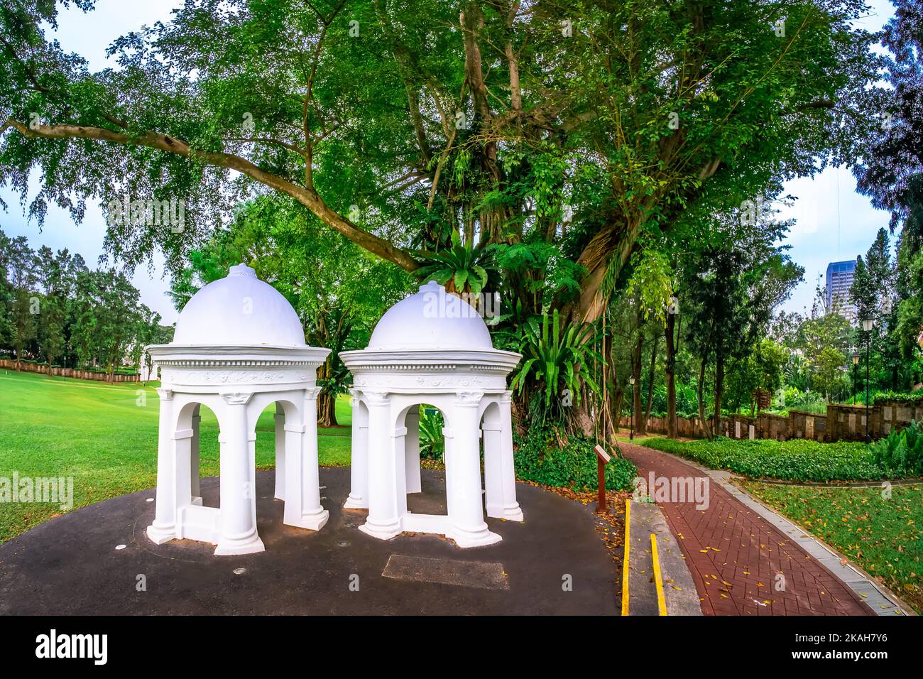 The Cupolas colonial architecture at Fort Canning Park. This park is