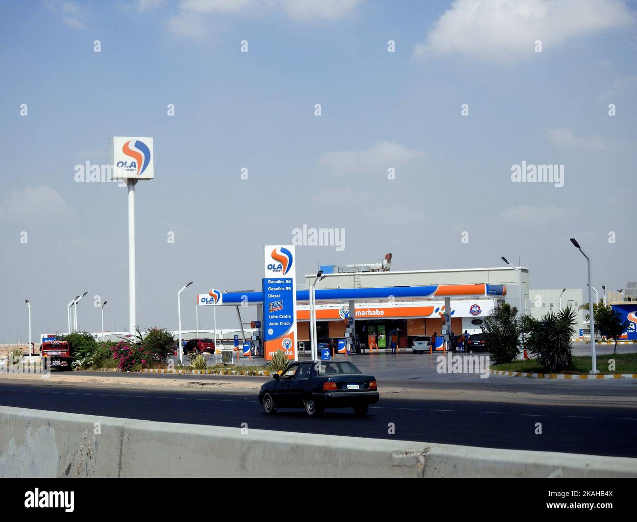 Cairo, Egypt, September 9 2022 OLA Energy gas and oil station