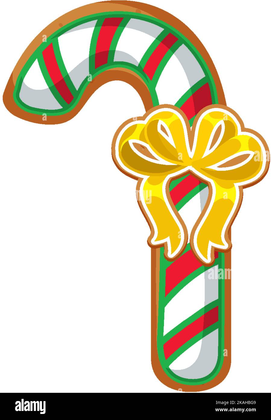 Christmas candy cane isolated illustration Stock Vector Image & Art - Alamy
