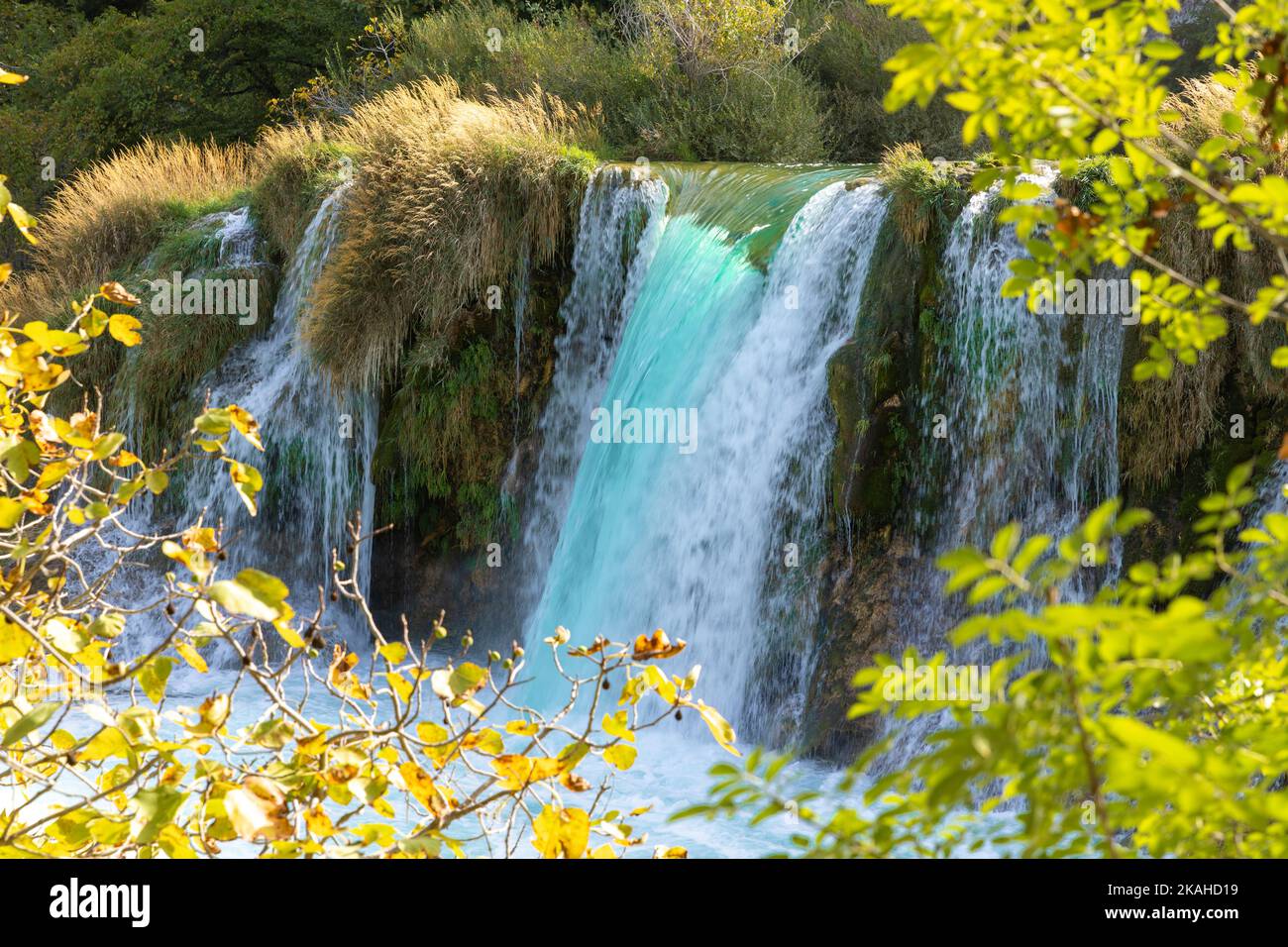 Skradinski Buk waterfall in autumn. National park Krka, Croatia Stock Photo