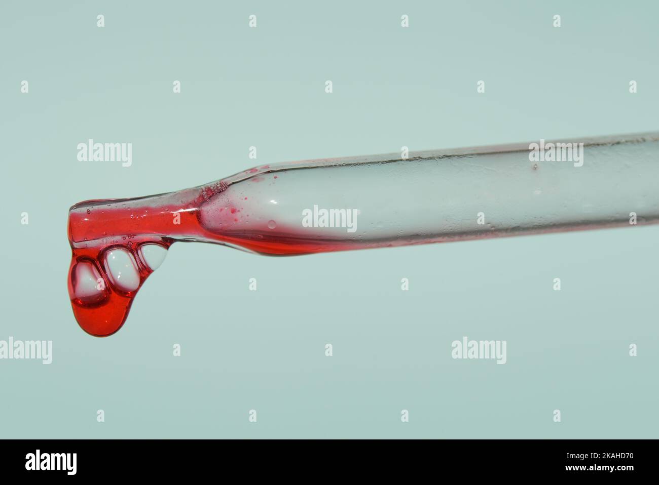 The last drop in the pipette of blood. The concept of developing a