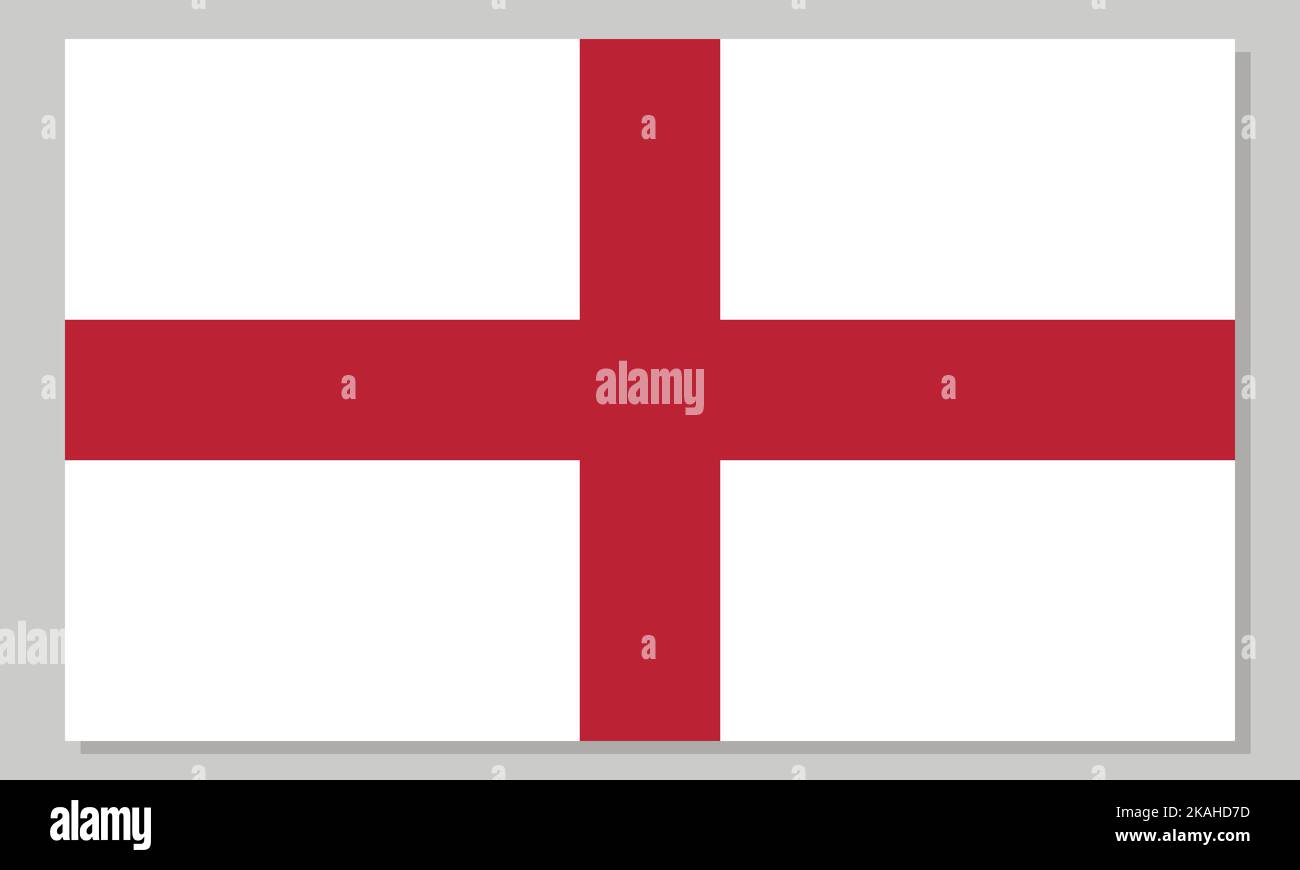 Flag Of England English National Symbol In Official Colors Template