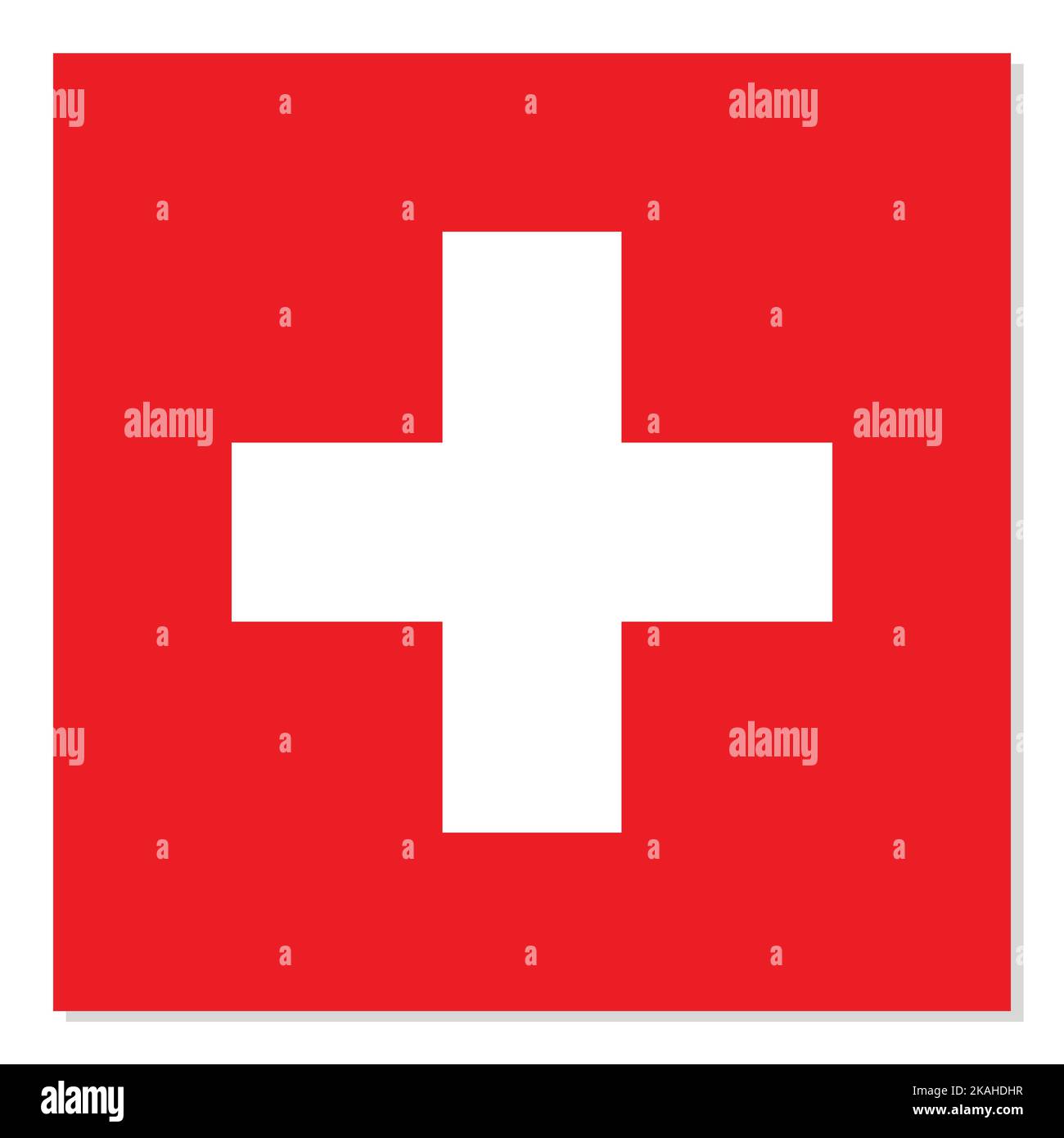 Flag of Switzerland. Swiss national symbol in official colors. Template
