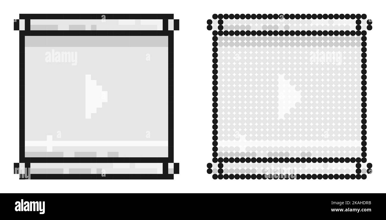 Pixel icon. Screen for projecting film and image into wall. Projector