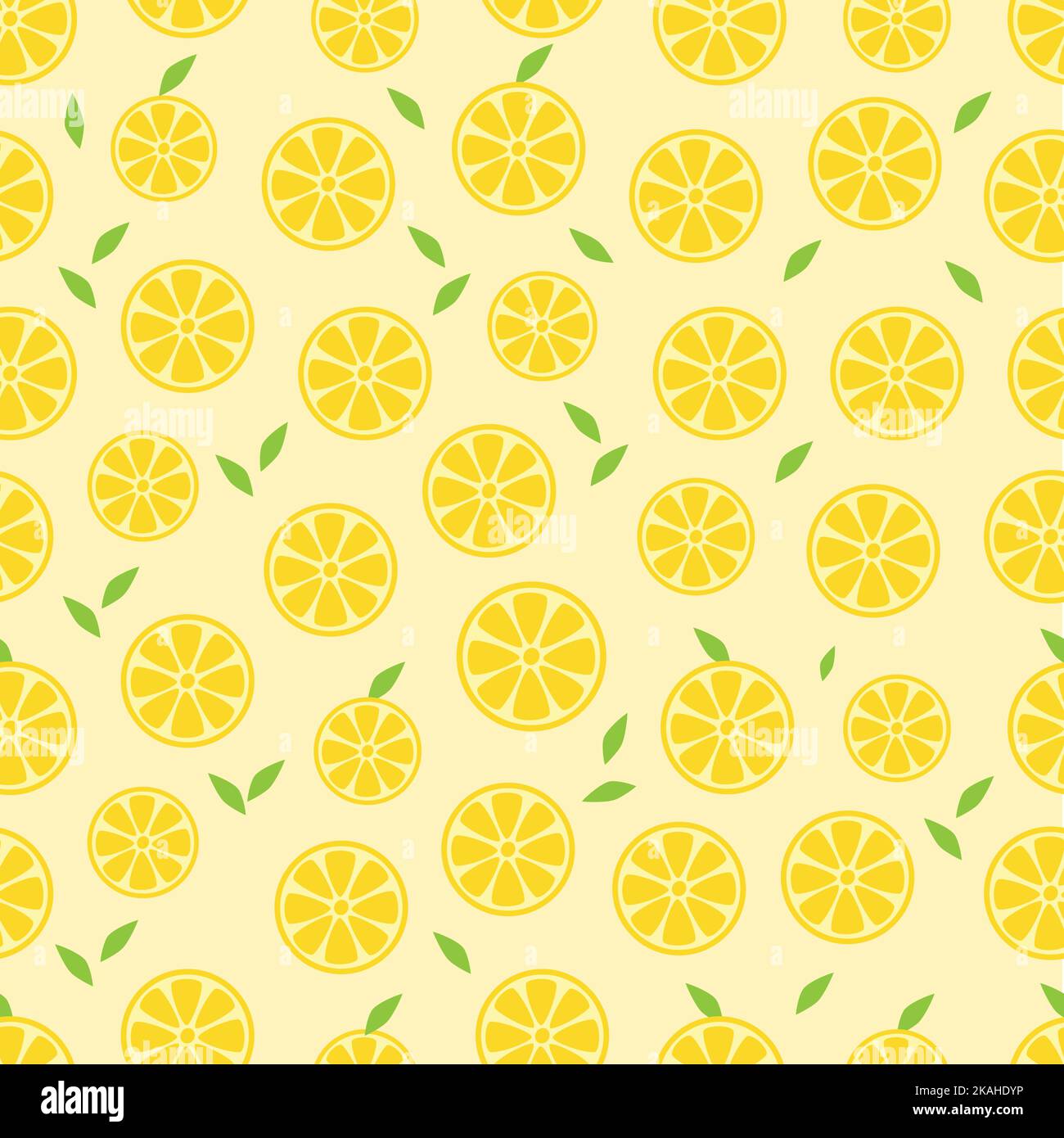 Yellow Lemons seamless repeat pattern background design Stock Vector ...