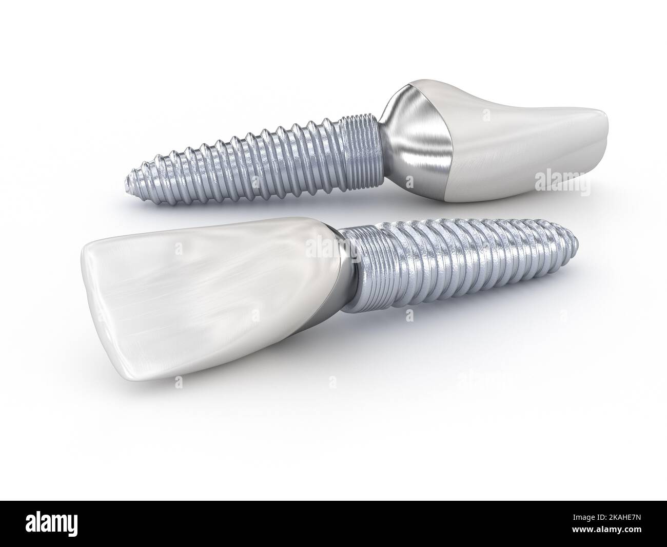 Ceramic crown, custom implant abutment and implantat. Medically