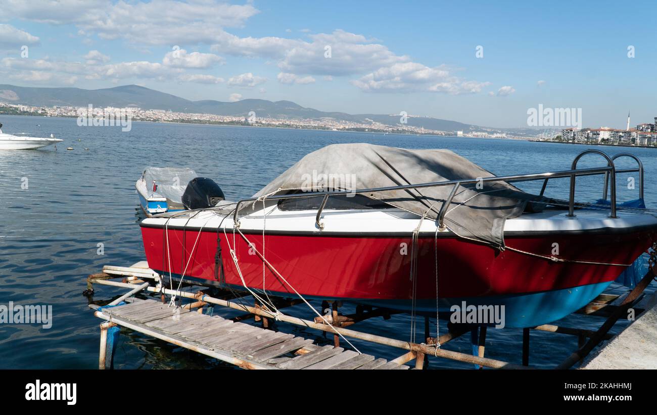 Boat ramp or boat parking platform. Rusty boat slipway Stock Photo Alamy