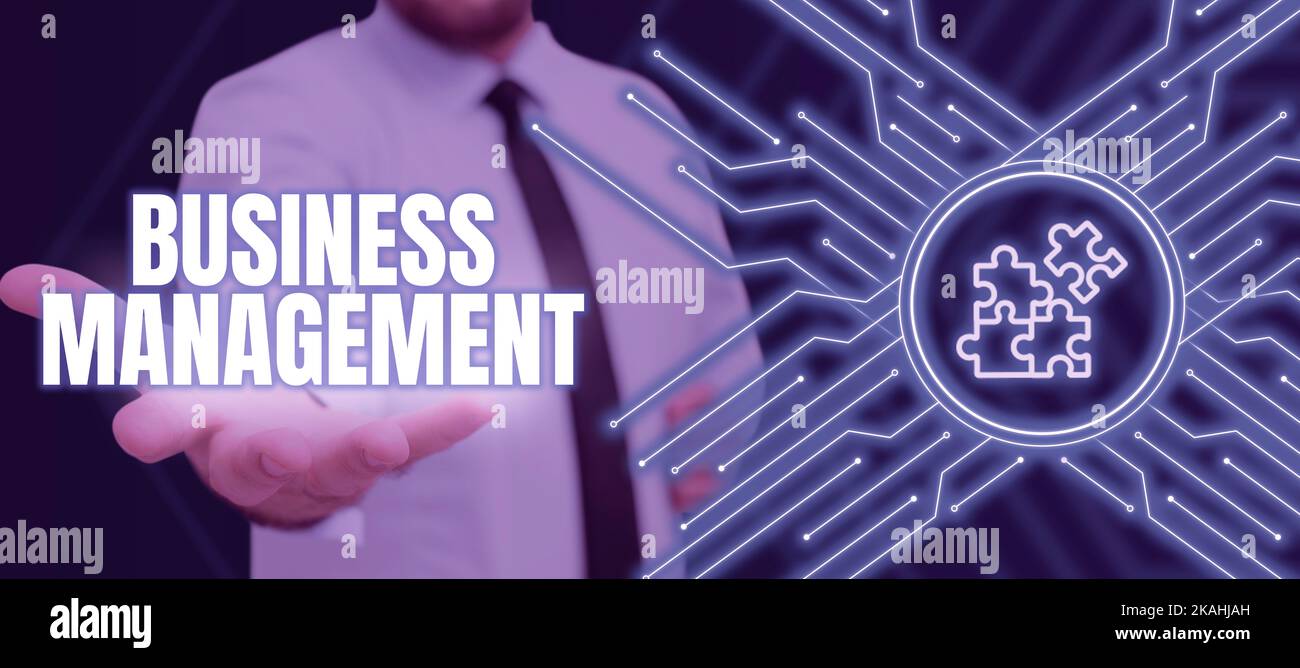 Conceptual caption Business Management. Business concept Rewriting ...