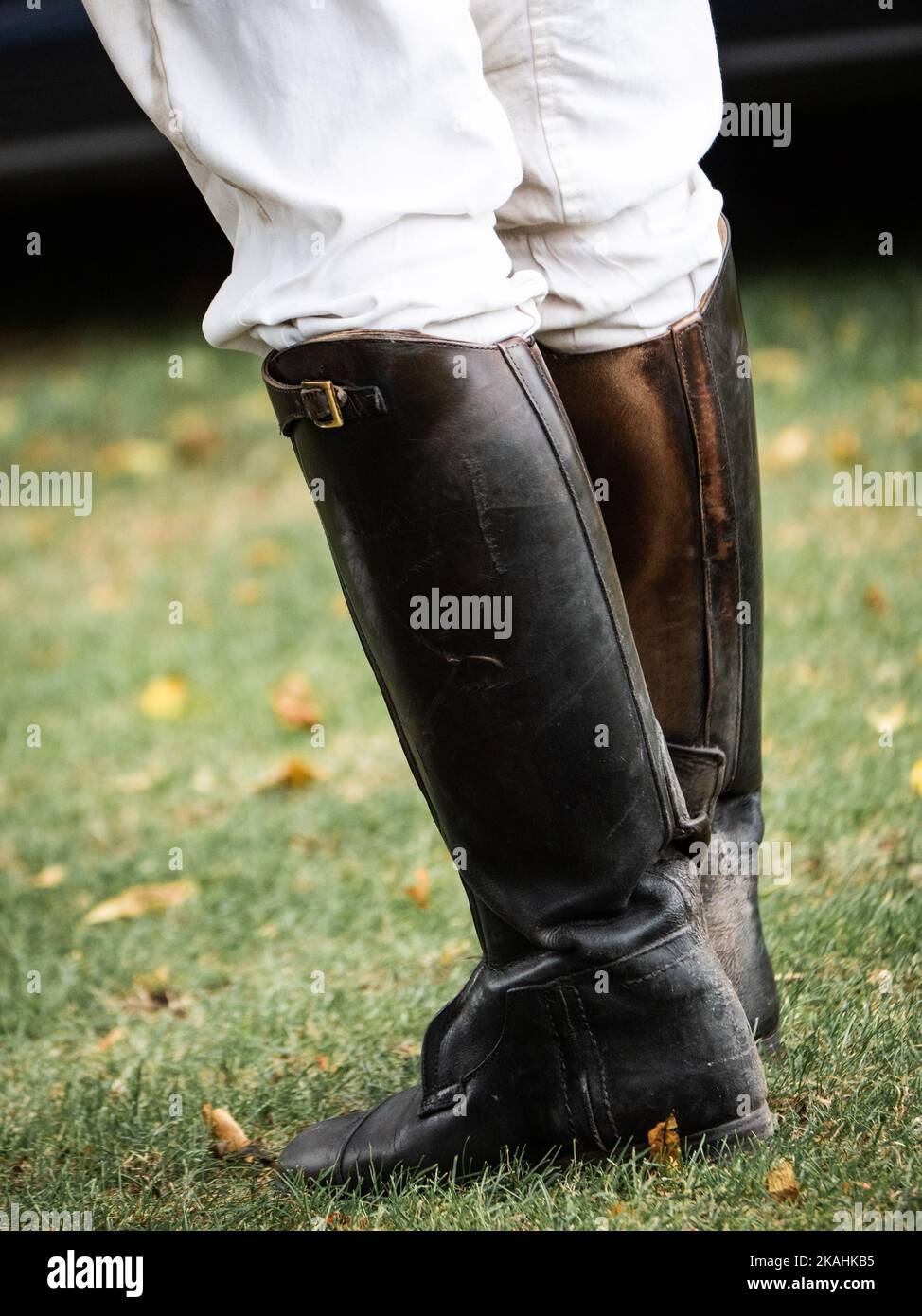 Male polo playing riding boots Stock Photo - Alamy