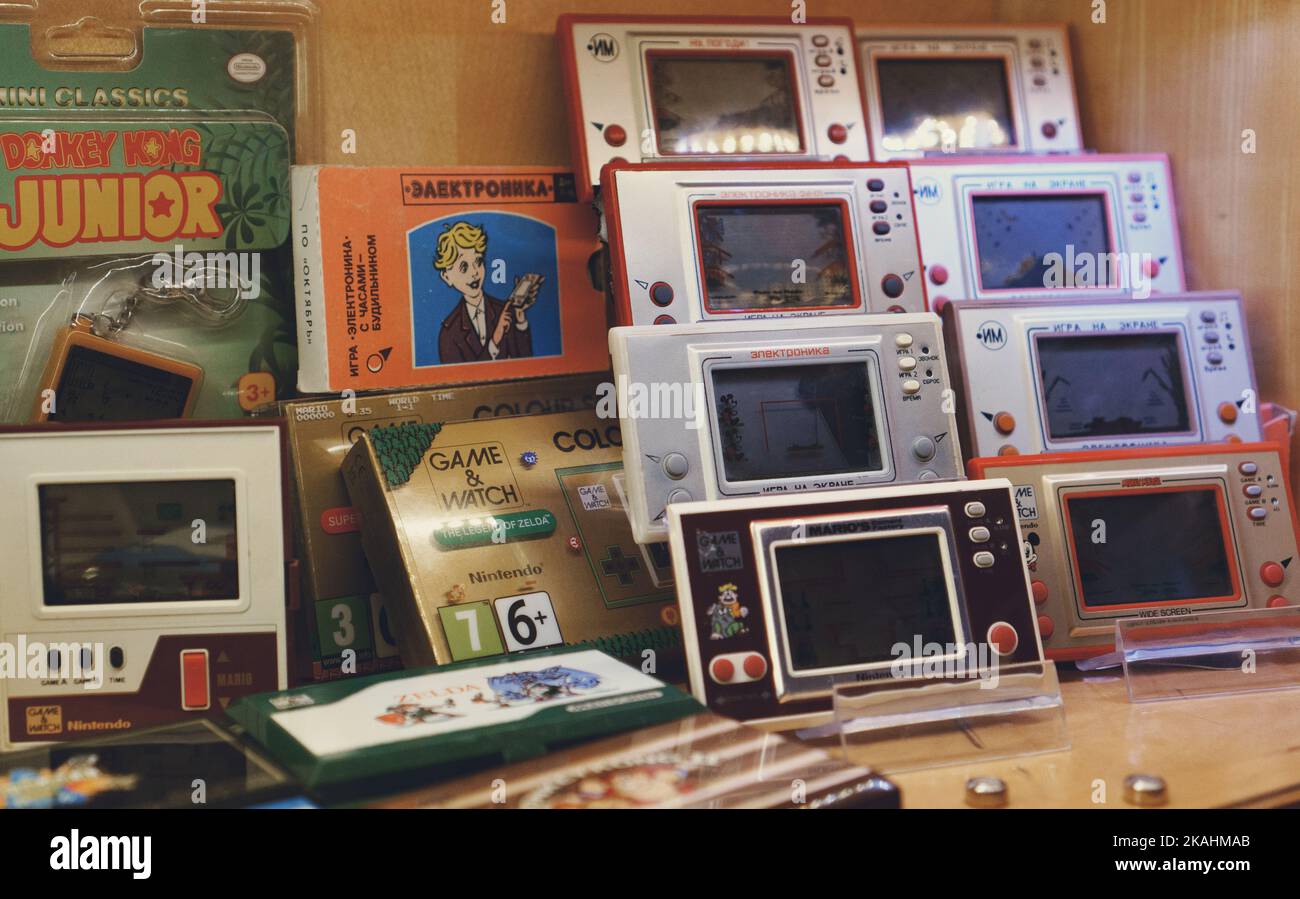 Tallinn, Estonia - 21.05.2022: LVLup! Video Game Museum, USSR game