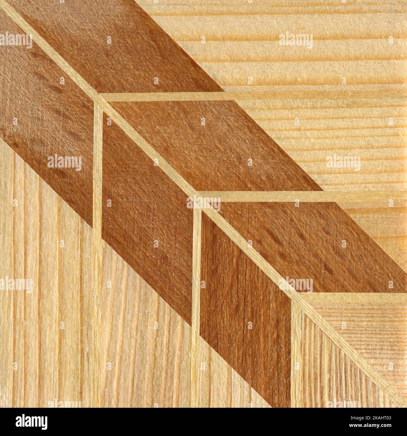 Wooden marquetry, patterns created from the combination of different ...