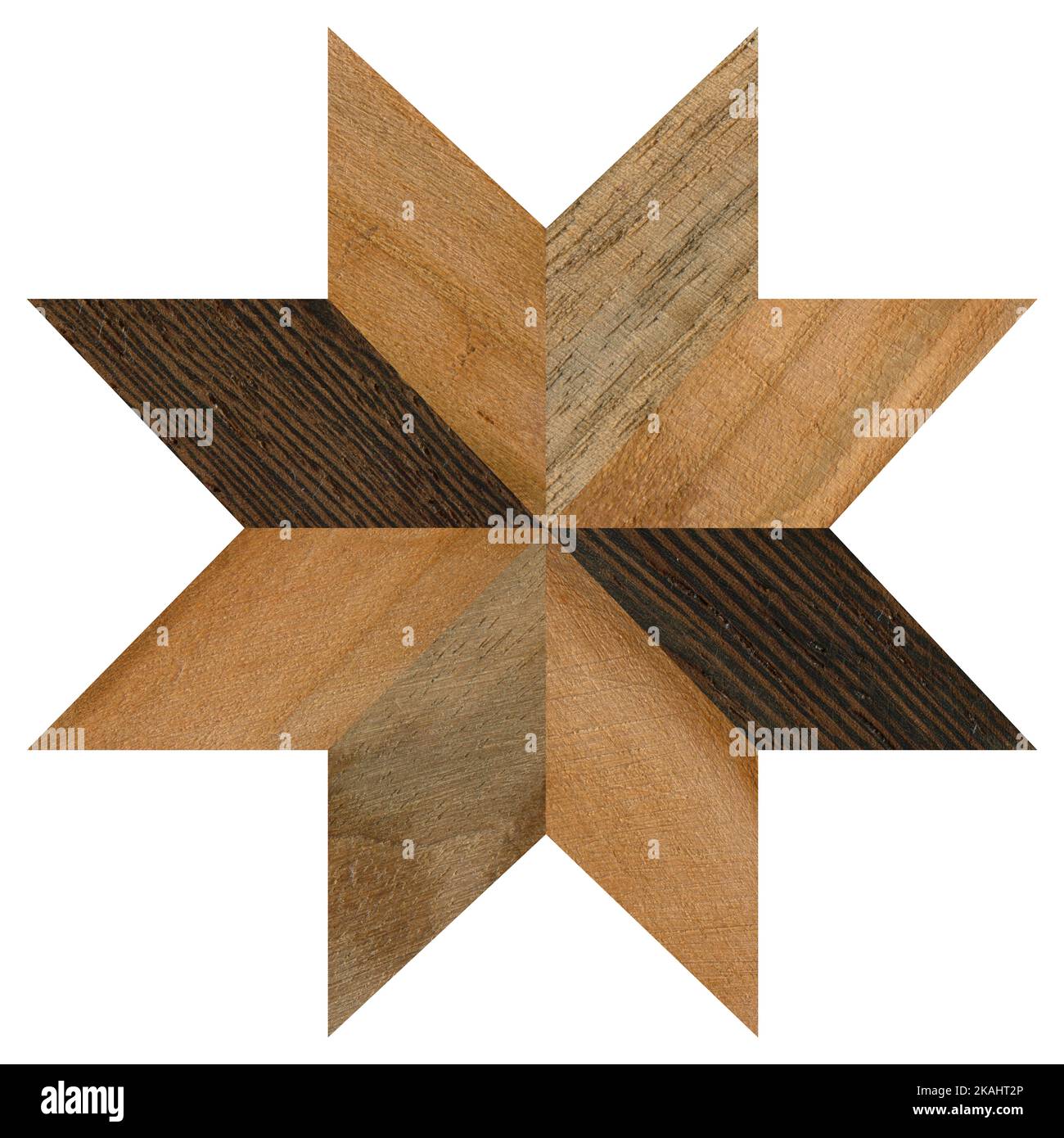 Wooden marquetry, patterns created from the combination of different