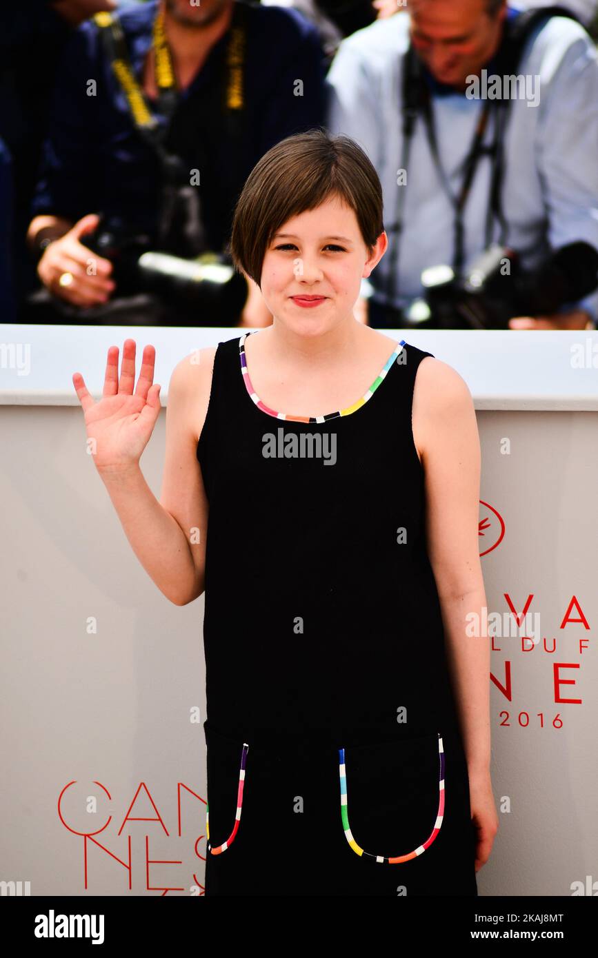 Actress Ruby Barnhill attends 'The BFG (Le Bon Gros Geant - Le BGG)' photocall during the 69th annual Cannes Film Festival at the Palais des Festivals on May 14, 2016 in Cannes, France. (Photo by Isa Saiz/NurPhoto) *** Please Use Credit from Credit Field *** Stock Photo