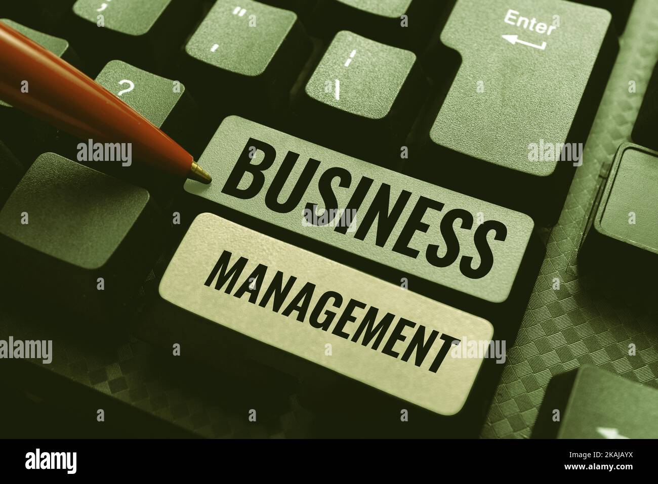 Conceptual caption Business Management. Business overview Rewriting ...