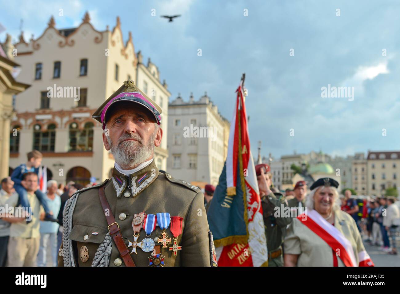 The 72nd anniversary of Warsaw Upraising 1944, in Krakow city center on 1 August, 2016, in Krakow, Poland. Photo by Artur Widak *** Please Use Credit from Credit Field *** Stock Photo