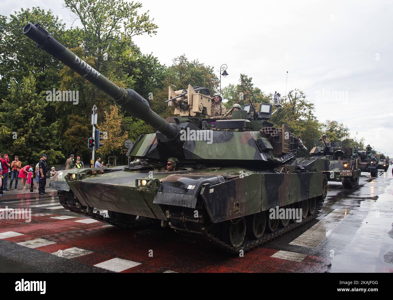 Poland soldiers in tank on a parade marking the Polish Army Day in ...