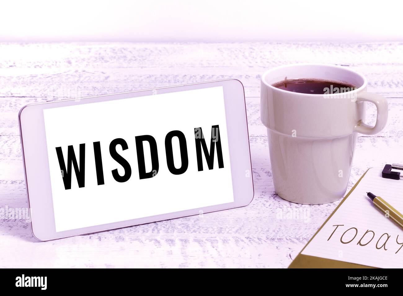 Writing displaying text Wisdom. Business concept body of knowledge and principles that develops within specific period Abstract Creating Online Stock Photo