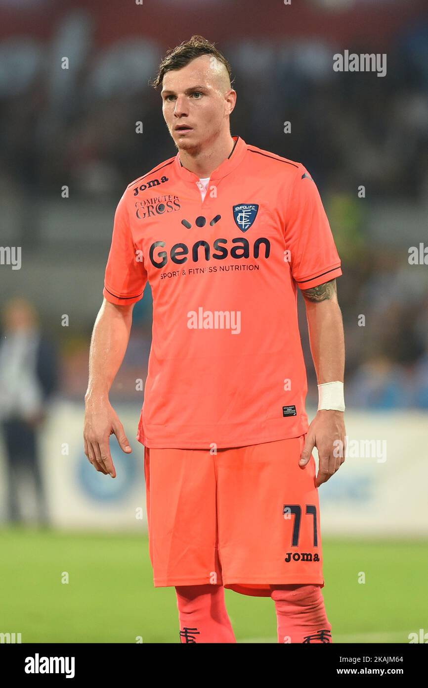 Marcel Buchel of Empoli FC during the italian Serie A football match between SSC Napoli and Empoli F.C. at San Paolo Stadium on October 26, 2016 in Naples,Italy.   Stock Photo