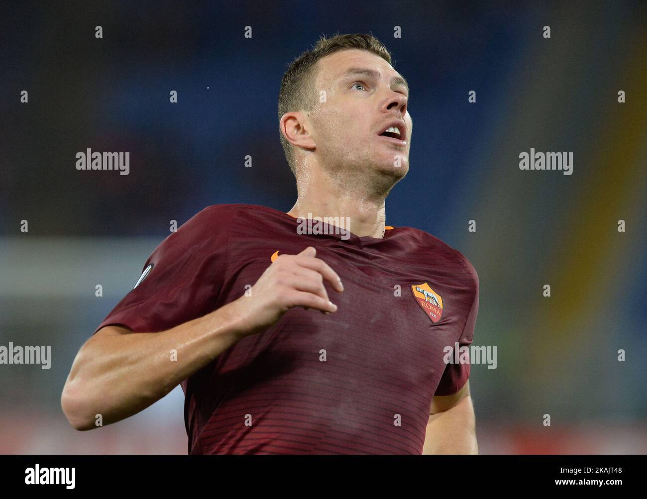 Edin Dzeko during the Europe League football match A.S. Roma vs Roma ...