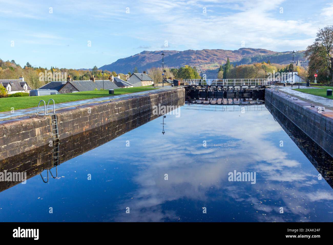 Canal Lock at Fort Augustus, Scottish Highlands, Scotland, United