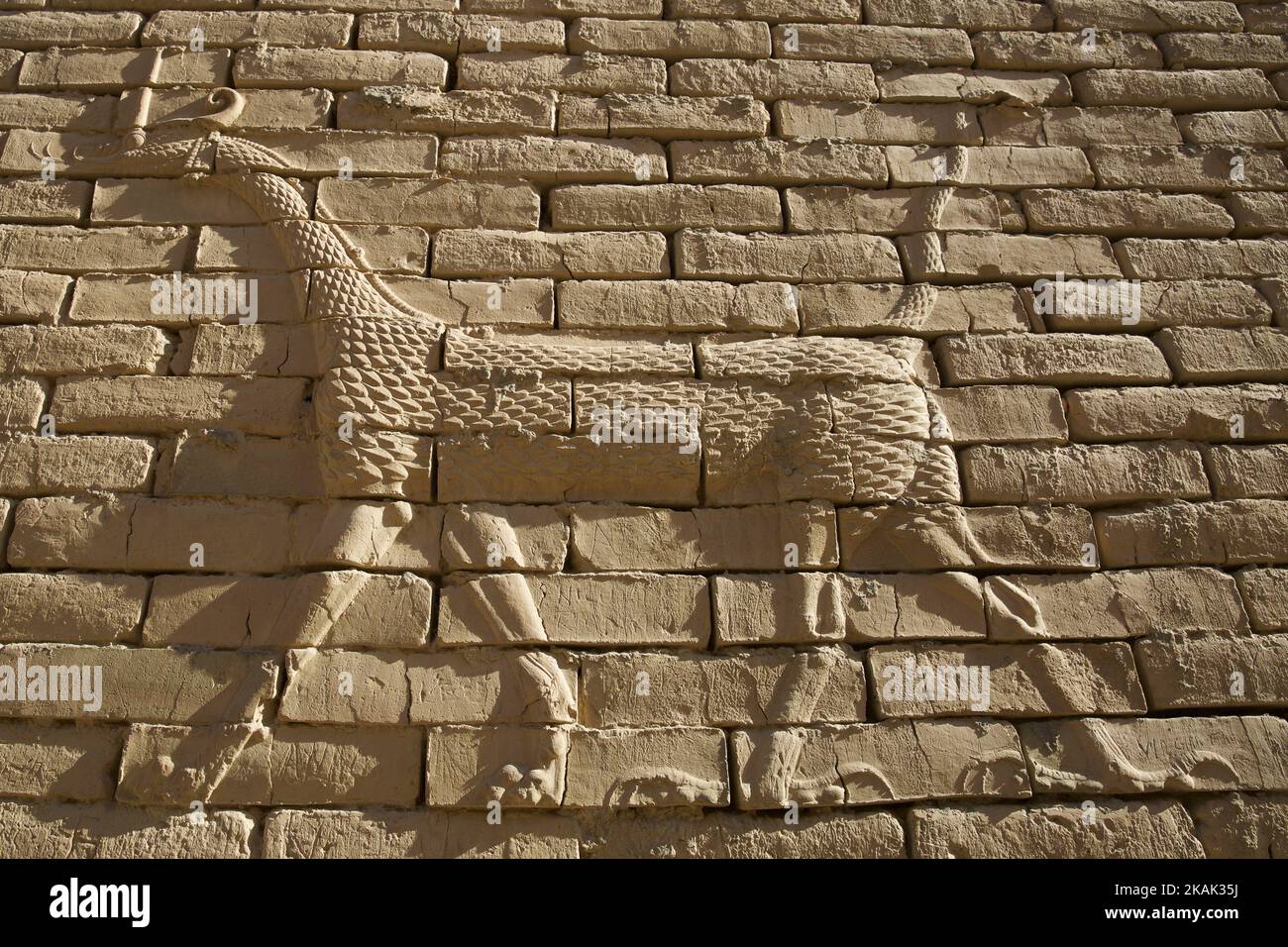 The ruins of the ancient city of Babylon, 59 miles (94 kilometres)  southwest of Baghdad, Iraq on 20 December 2016. Founded 2,300 BC, capital of  the Babylonian empire 1700 BC ruled by