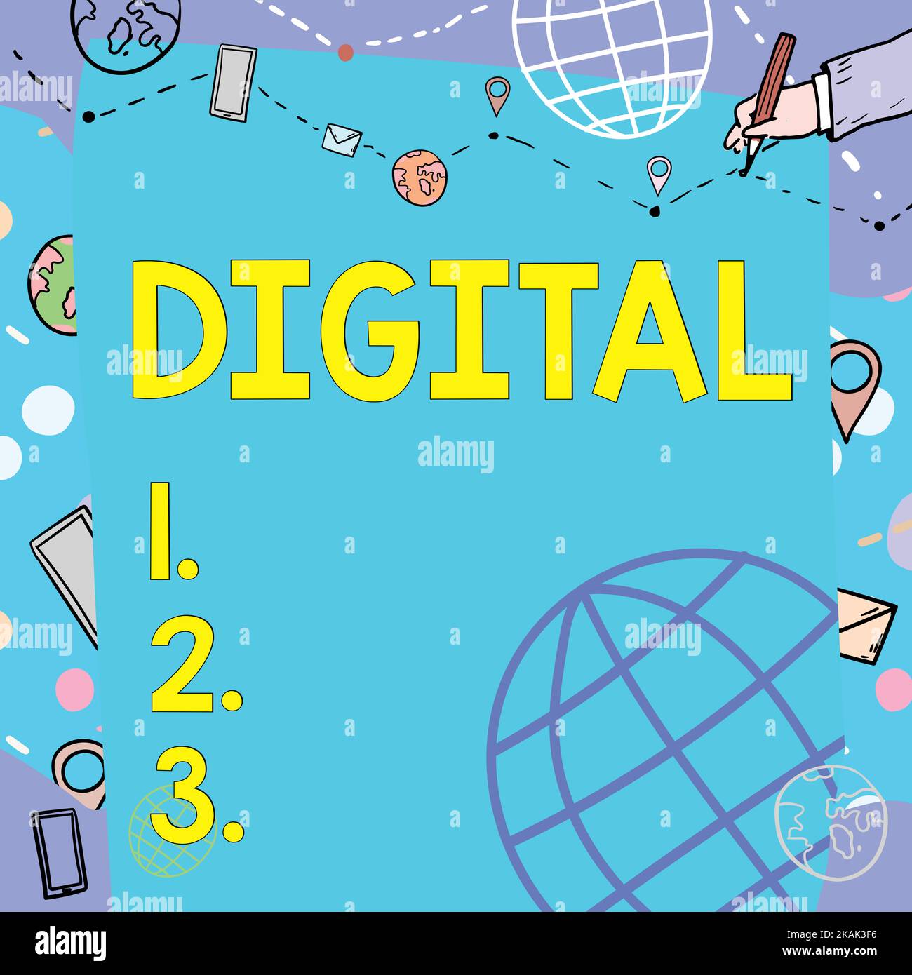 Hand writing sign Digital. Internet Concept an opportunity allowing you ...