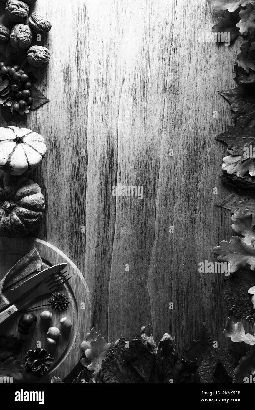 Autumnal pumpkins halloween day Black and White Stock Photos & Images ...