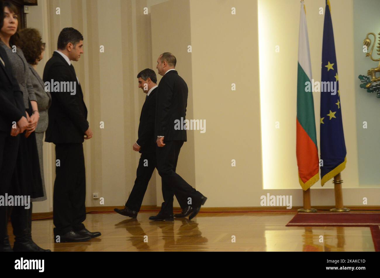 Bulgaria's new President Rumen Radev during the inauguration ceremony ...