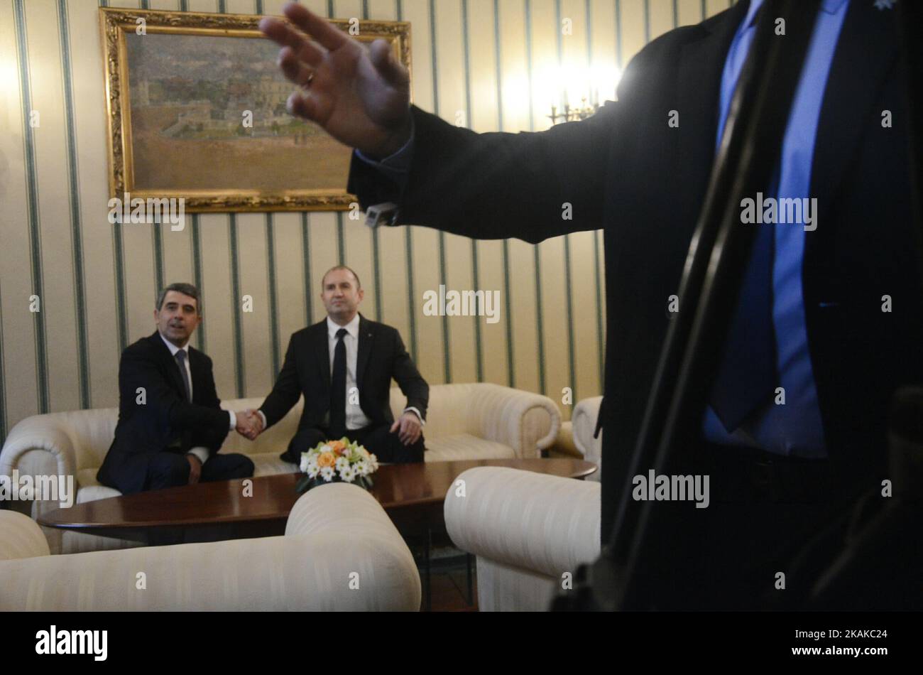 Bulgaria's new President Rumen Radev during the inauguration ceremony ...