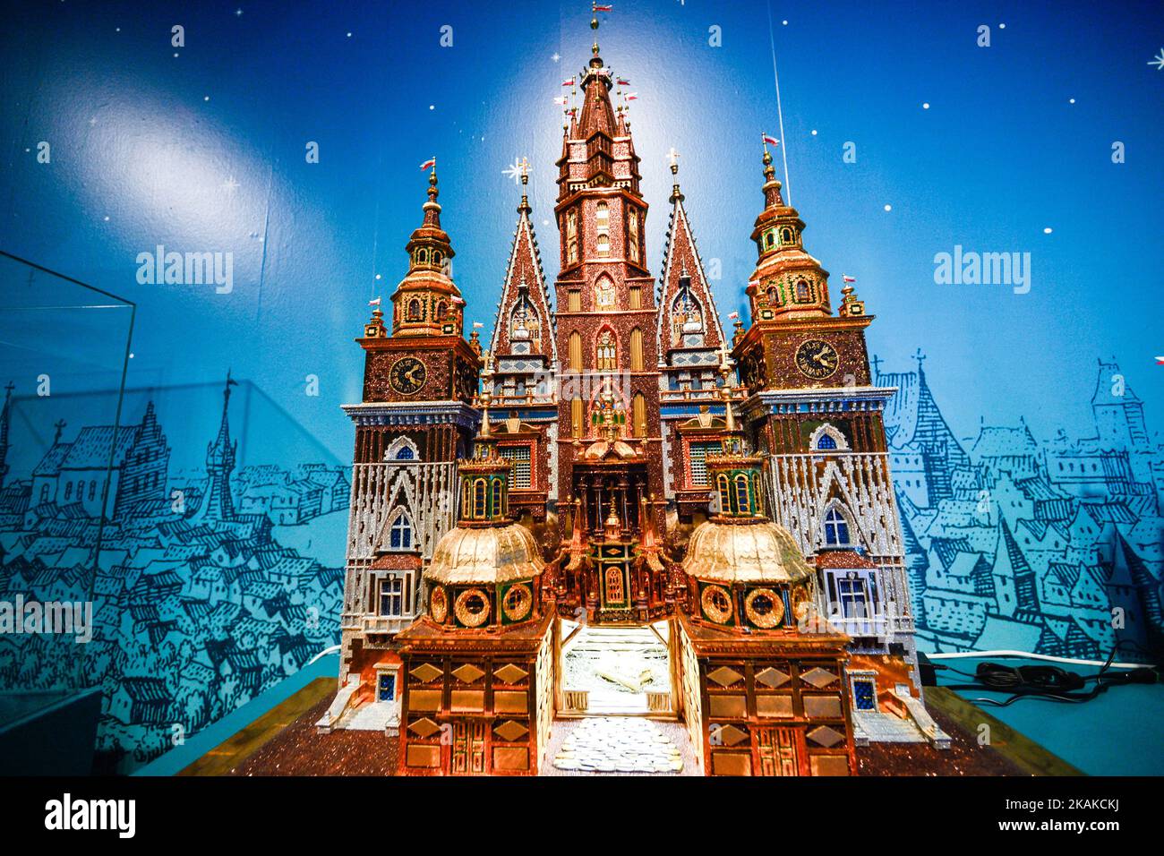 A Nativity Scene created by Krzysztof Grela received a distinction in middle size category during the 74th Krakow Nativity Scene Contest Exhibition, inside the Historical Museum of the City of Krakow. On Tuesday, 24 January 2017, in Krakow, Poland. Photo by Artur Widak *** Please Use Credit from Credit Field ***  Stock Photo