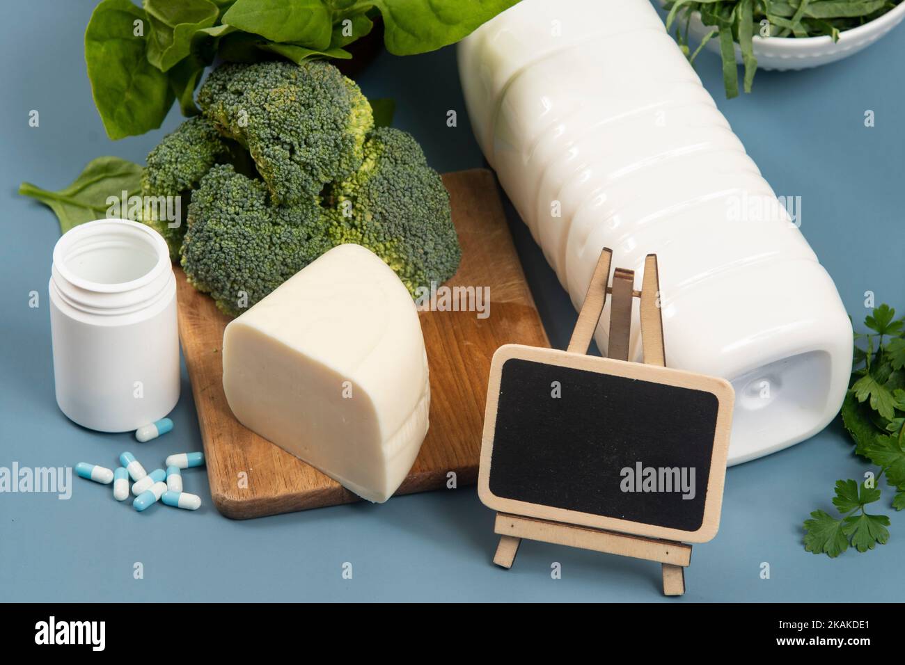 main sources of calcium for the body to help fight osteoporosis Stock