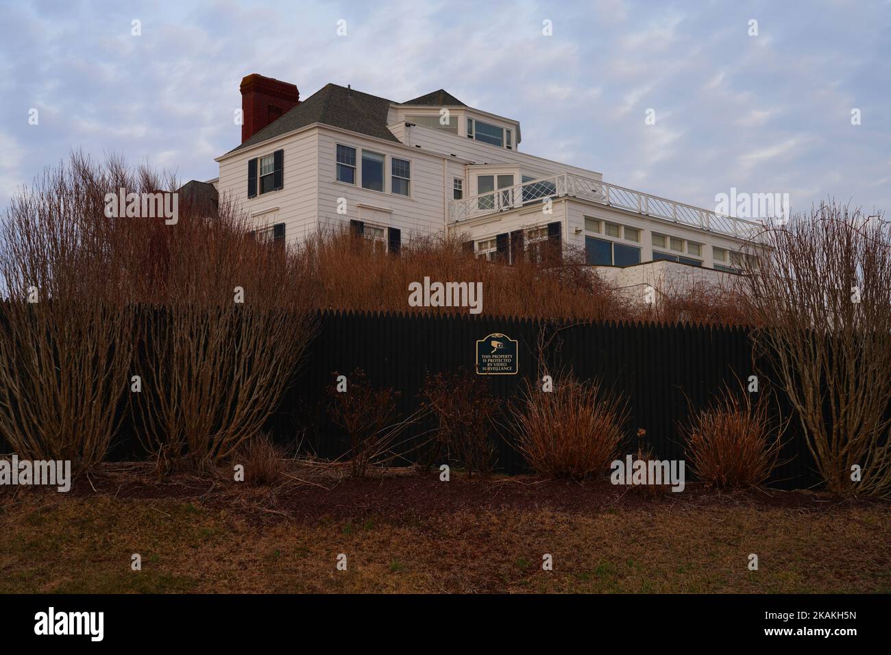 WATCH HILL, RI 5 MAR 2022 View of Holiday House, a landmark historic