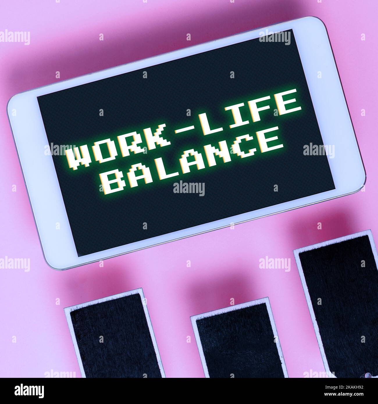 Hand writing sign Work Life Balance. Business approach formal recording ...