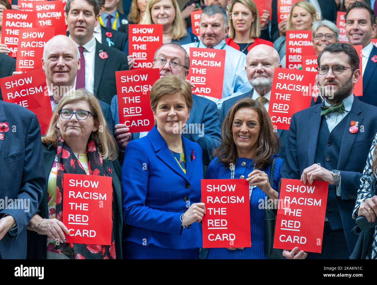 First Minister Nicola Sturgeon, along with other MSPs supports the Show ...