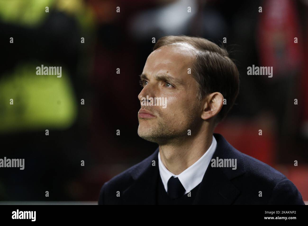 Dortmund's coach Thomas Tuchel during Champions League 2016/17 match between SL Benfica vs BVB Borussia Dortmund, in Lisbon, on February 14, 2017. (Photo by Carlos Palma/NurPhoto) *** Please Use Credit from Credit Field *** Stock Photo