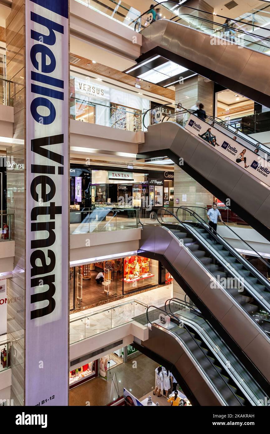 Vincom Centre Shopping Mall interior, Ho Chi Minh City, Vietnam Stock Photo