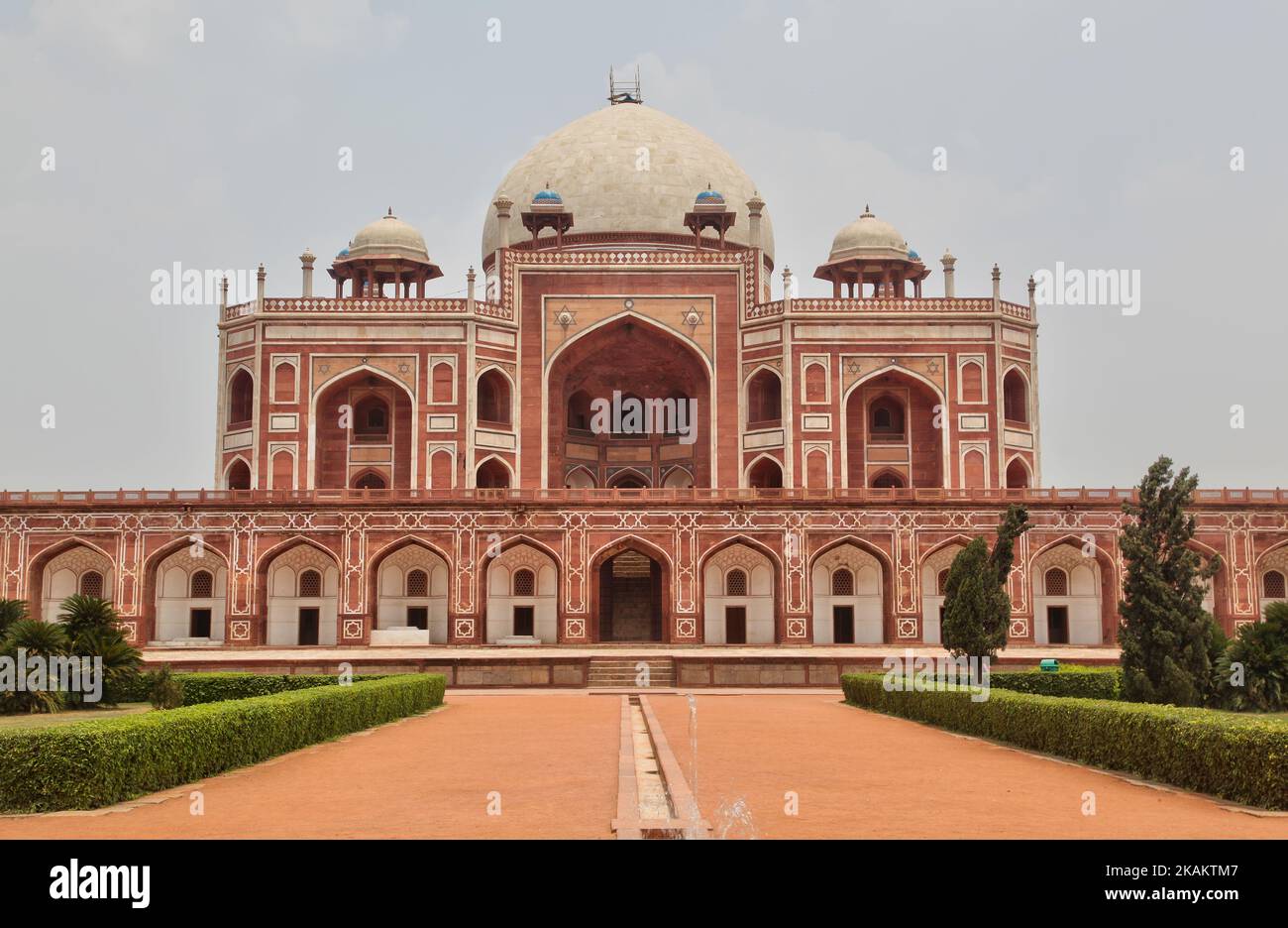 Tomb of the Mughal Emperor Humayun in New Delhi, Delhi, India. Humayun's tomb was commissioned by Humayun's first wife and chief consort, Empress Bega Begum. The mausoleum was completed in the year 1570 and contains the tombs of Emperor Humayun as well Bega Begum, Hamida Begum, and Dara Shikoh. The tomb was the first garden-tomb on the Indian subcontinent. (Photo by Creative Touch Imaging Ltd./NurPhoto) *** Please Use Credit from Credit Field *** Stock Photo