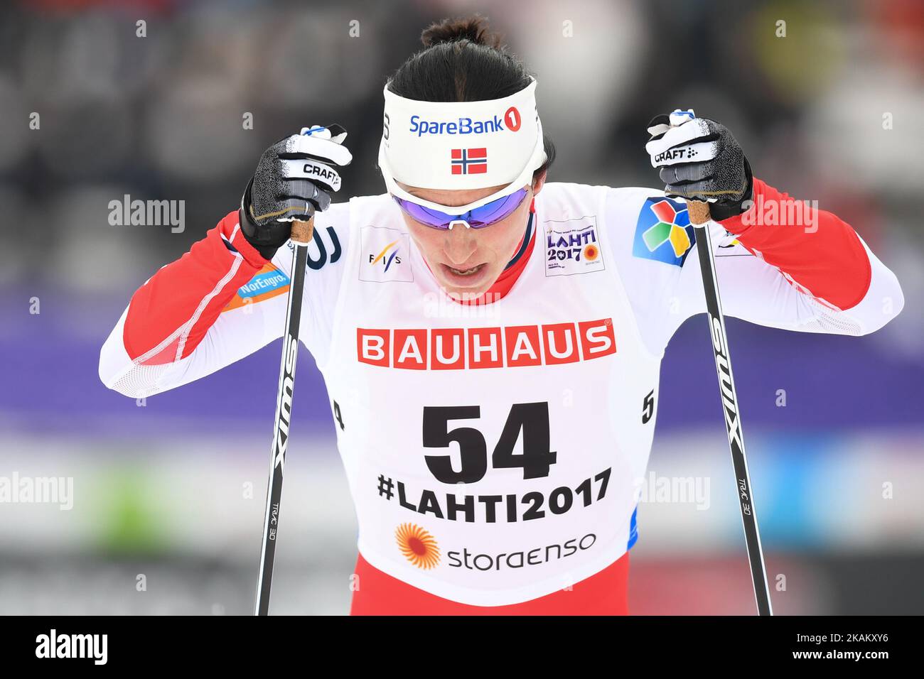 Marit Bjoergen from Norway during Ladies cross-country 10.0km Individual Classic final, at FIS Nordic World Ski Championship 2017 in Lahti. On Tuesday, February 28, 2017, in Lahti, Finland. Photo by Artur Widak *** Please Use Credit from Credit Field ***  Stock Photo