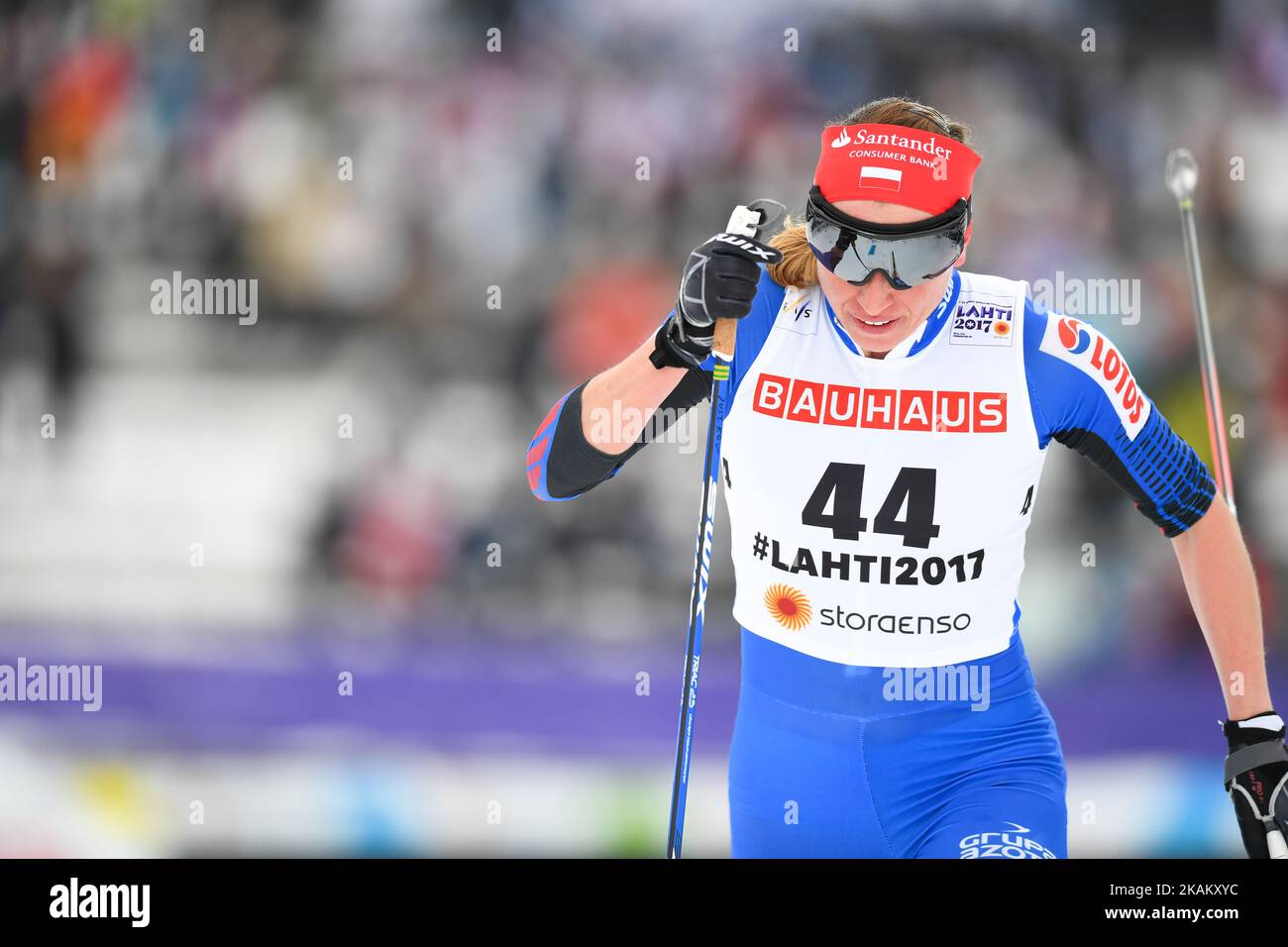One of the favourites Justyna Kowalczyk from Poland during Ladies cross-country 10.0km Individual Classic final, at FIS Nordic World Ski Championship 2017 in Lahti. On Tuesday, February 28, 2017, in Lahti, Finland. Photo by Artur Widak *** Please Use Credit from Credit Field ***  Stock Photo