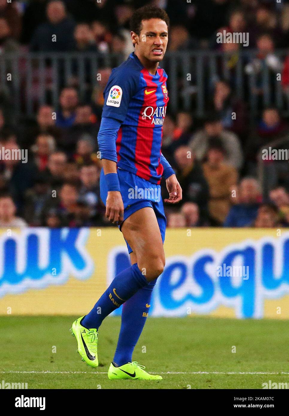 Neymar Jr. during La Liga match between F.C. Barcelona v Real Club