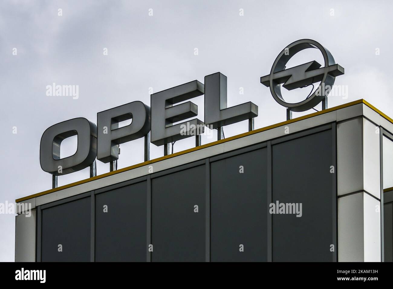 The Opel car factory of General Motors Manufacturing Poland in Gliwice, Poland, on March 7, 2017. General Motors is selling its loss-making European car business, including Germany's Opel and British brand Vauxhall, to France's PSA group. (Photo by Beata Zawrzel/NurPhoto) *** Please Use Credit from Credit Field *** Stock Photo
