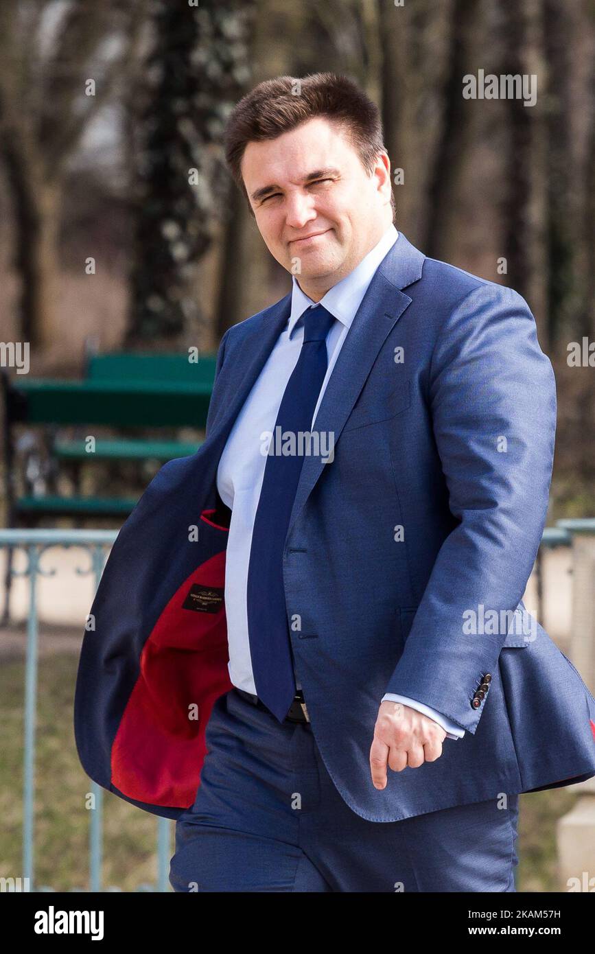 Minister of Foreign Affairs of Ukraine, Pavlo Klimkin in Warsaw, Poland on 15 March 2017 (Photo by Mateusz Wlodarczyk/NurPhoto) *** Please Use Credit from Credit Field *** Stock Photo