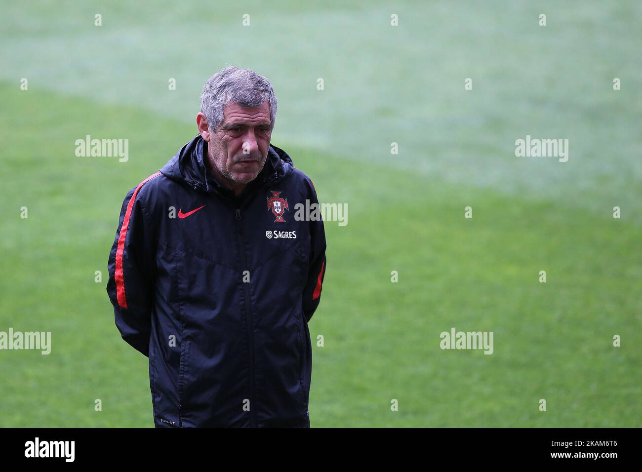 Portugals head coach Fernando Santos during Portugal Training Session and Press Conference at Estadio da Luz on March 23, 2017 in Lisbon, Portugal. (Photo by Bruno Barros / DPI / NurPhoto) *** Please Use Credit from Credit Field *** Stock Photo