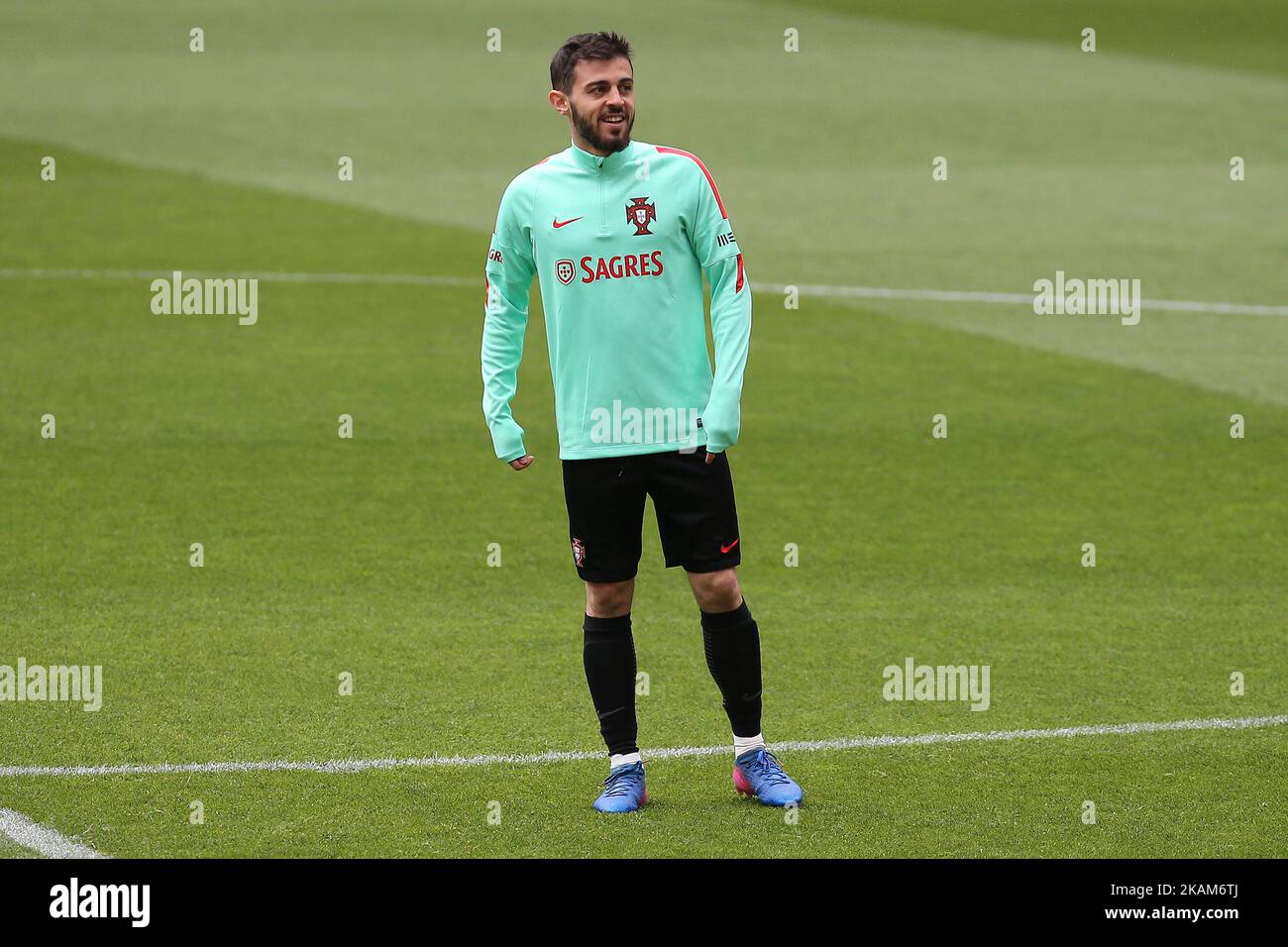 Portugals midfielder Bernardo Silva during Portugal Training Session and Press Conference at Estadio da Luz on March 23, 2017 in Lisbon, Portugal. (Photo by Bruno Barros / DPI / NurPhoto) *** Please Use Credit from Credit Field *** Stock Photo
