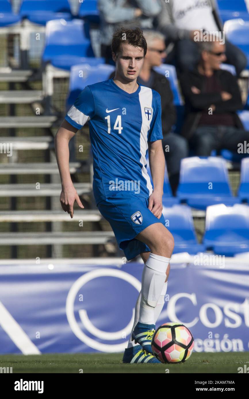Lassi Jarvenpaa (Finland) during the friendly match of national teams U21 of The Netherlands vs. Finland at Pinatar Arena on March 24, 2017 in Murcia, Spain. (Photo by Jose Breton/Nurphoto) *** Please Use Credit from Credit Field ***  Stock Photo