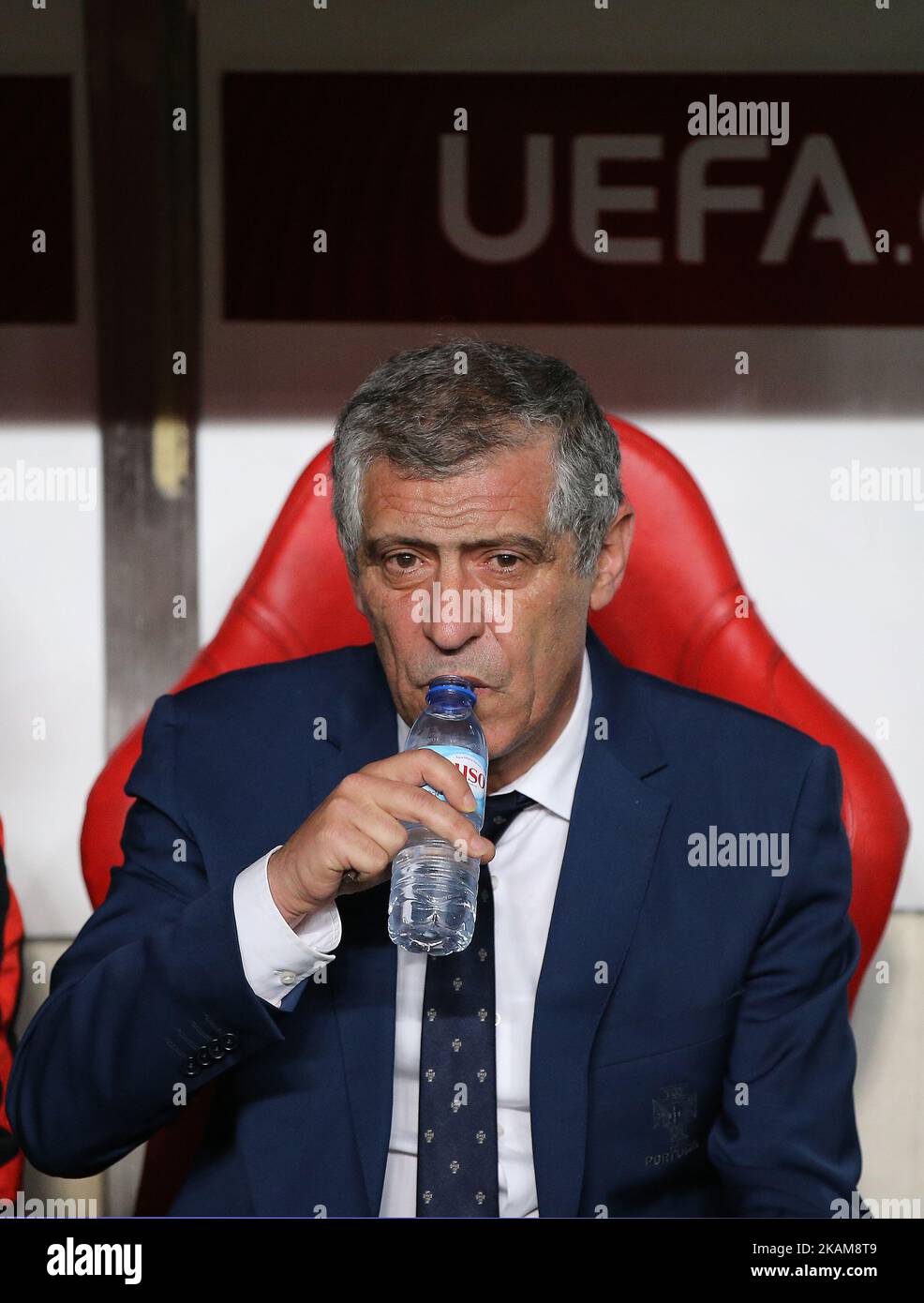 Portugals head coach Fernando Santos during Portugal v Hungary - FIFA 2018 World Cup Qualifier at Estadio da Luz on March 25, 2017 in Lisbon, Portugal. (Photo by Bruno Barros / DPI / NurPhoto) *** Please Use Credit from Credit Field *** Stock Photo