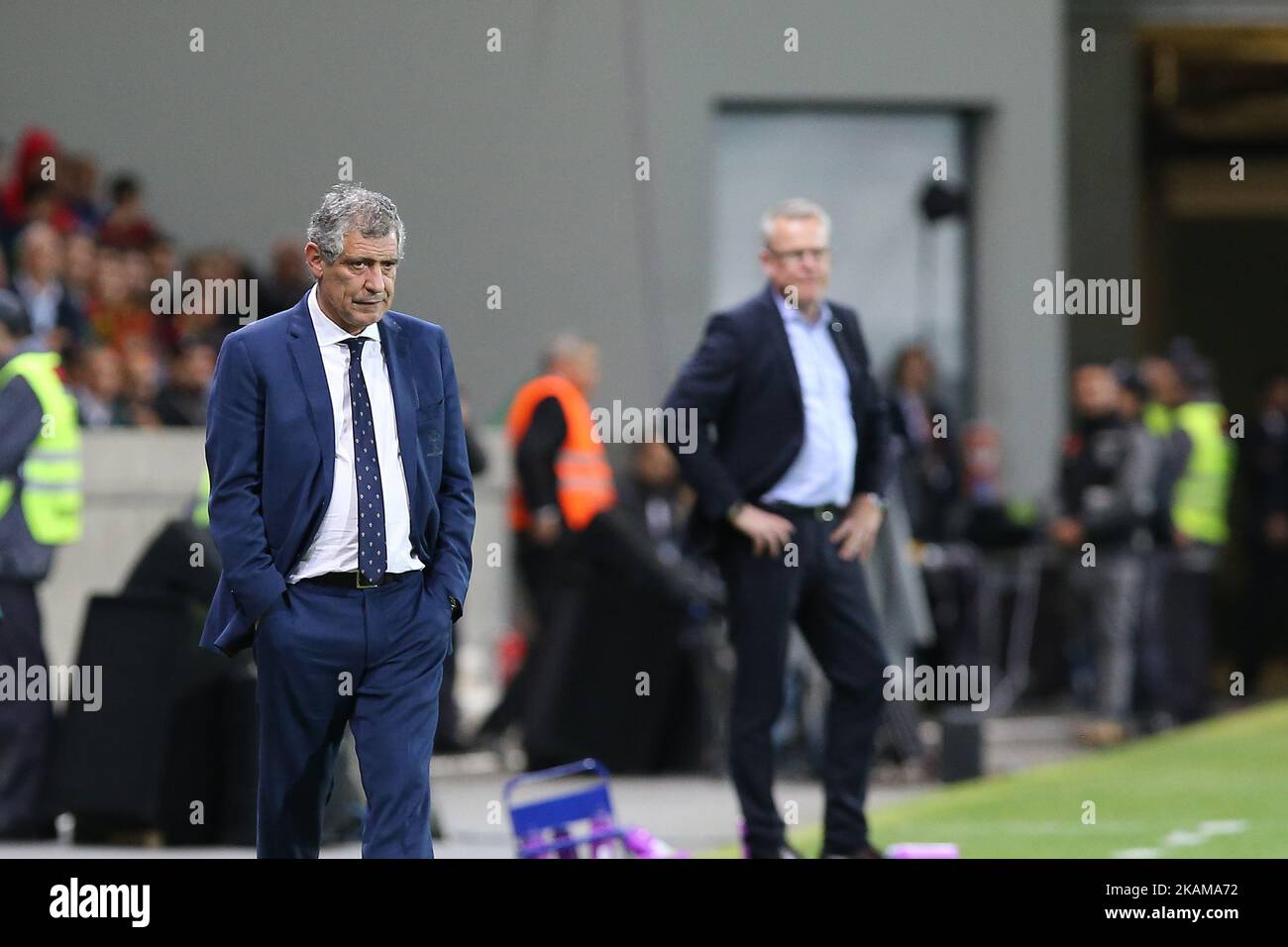 Portugals head coach Fernando Santos during the FIFA 2018 World Cup friendly match between Portugal v Sweden at Estadio dos Barreiros on March 28, 2017 in Funchal, Madeira, Portugal. (Photo by Bruno Barros / DPI / NurPhoto ) *** Please Use Credit from Credit Field *** Stock Photo