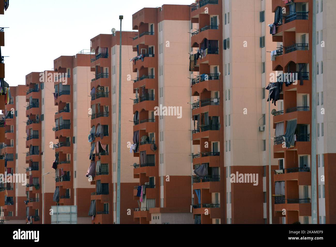 Cairo, Egypt, June 28 2022 Egyptian social residential buildings