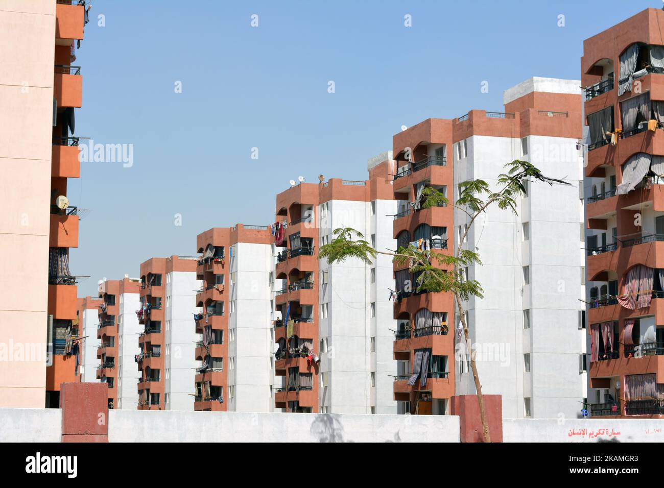 Cairo, Egypt, June 28 2022 Egyptian social residential buildings